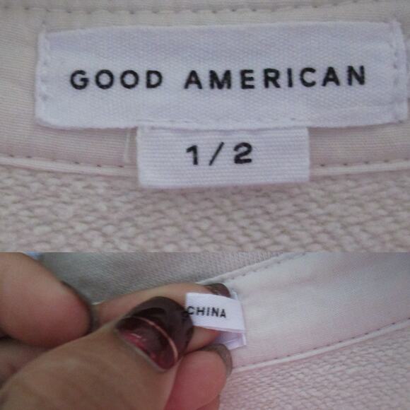 Good American Cream Cotton Shacket Oversized Button Up 1/2 S/M - Picture 11 of 17